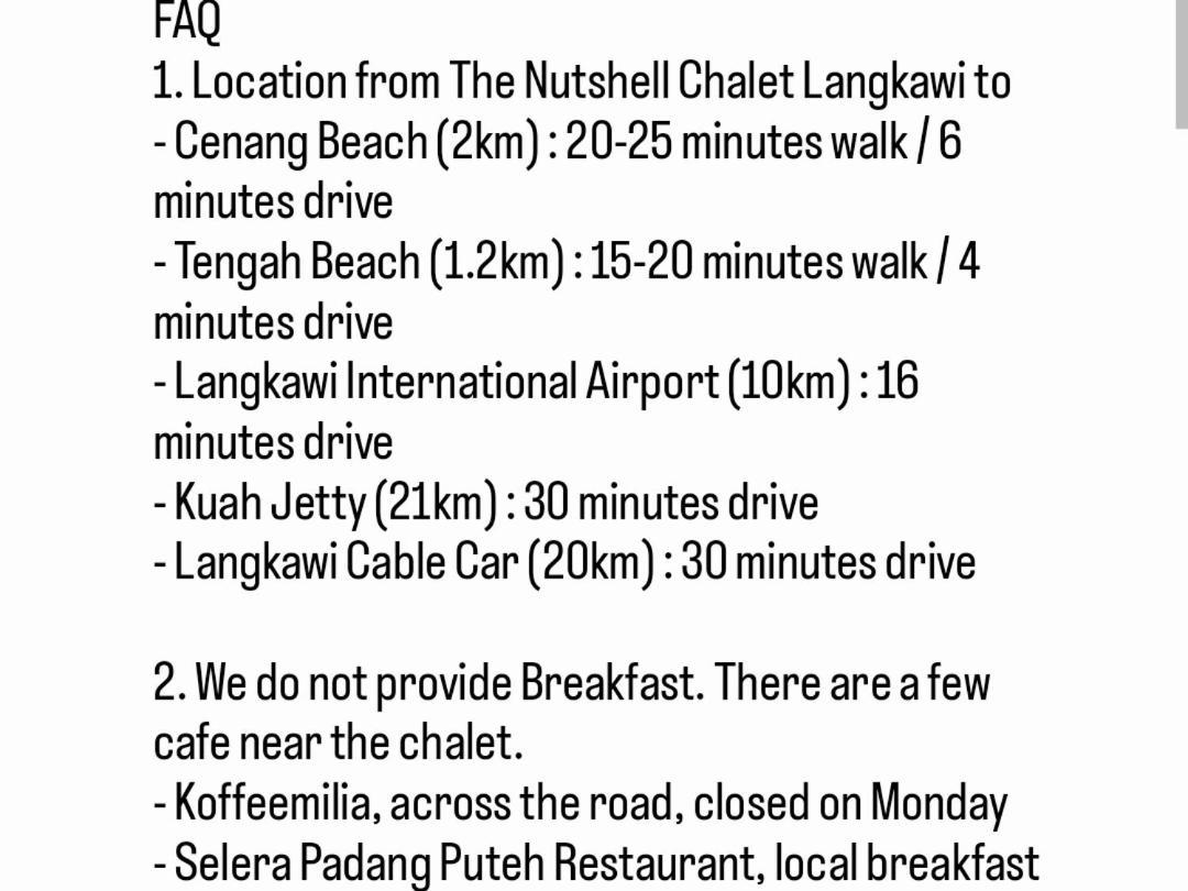 The Nutshell Chalet Langkawi Pantai Cenang  Exteriér fotografie